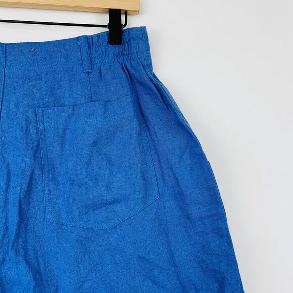Sigrid Olsen Blue Linen Blend Shorts Size 10 NWT Casual Comfort Wear Essential - Picture 9 of 14